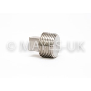 3/8" BSPT Square Head Plug in Alloy 625