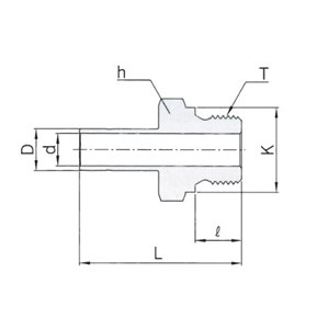 10mm OD Standpipe x 1/8" BSPP Male Adapter 316 Stainless Steel